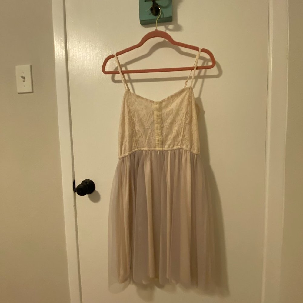cream dress